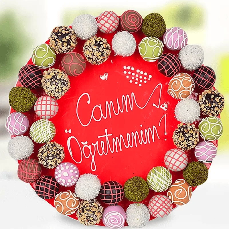 Öğretmenler  Günü Hediyesi Çikolata Kaplı Truf